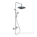 Brass wall mounted thermostatic bath shower mixer faucet